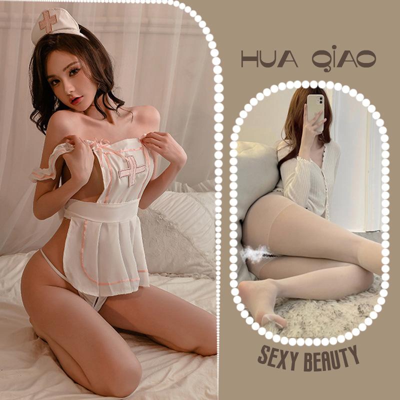 Sexy lingerie nurse uniform cos seduction cosplay hollowed out free nightgown flirting lingerie