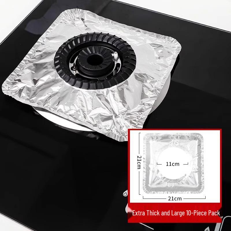

Thickened Gas Stove Anti-Oil Pad: Round Tin Foil Protective Cover