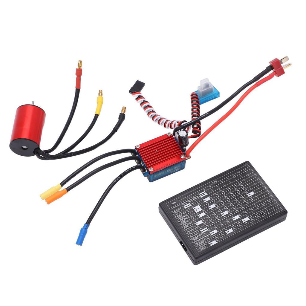 RC Brushless Motor Set High Torsion 2435 4500KV Brushless Motor 25A ESC RC Accessories for 1/16 1/18 RC Car