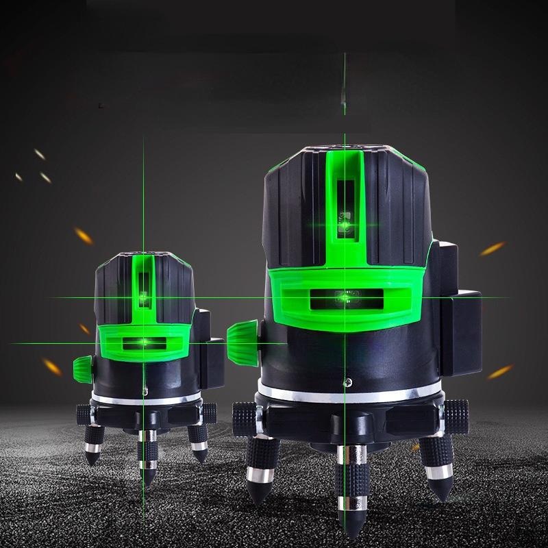 2/3/5 Line Outdoor Horizontal Vertical Cross Measure Tool Rechargeable Self-Leveling Spirit Level Green Light Laser Level195 * 135mm