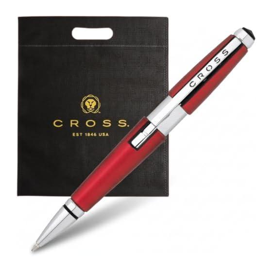 CROSS Cross Edge Rollerball (water-based ballpoint pen) AT0555-7 with gift box and shopper Formula Red | Rollerball, water-based ballpoint pen, gel