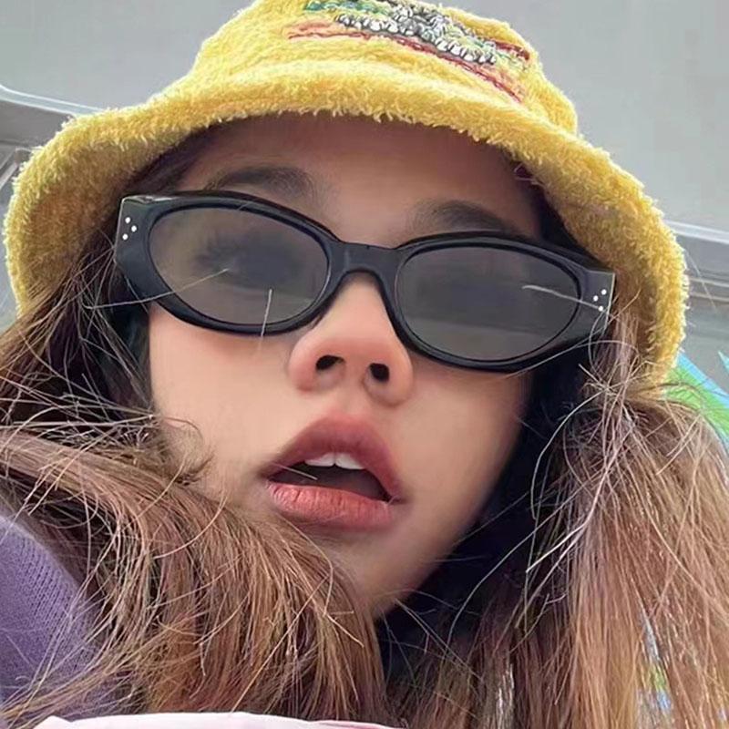 Korean Style Women Sunglasses Fashion Cat Eye Shape Anti-glare Sun Glasses for Outdoor Hiking