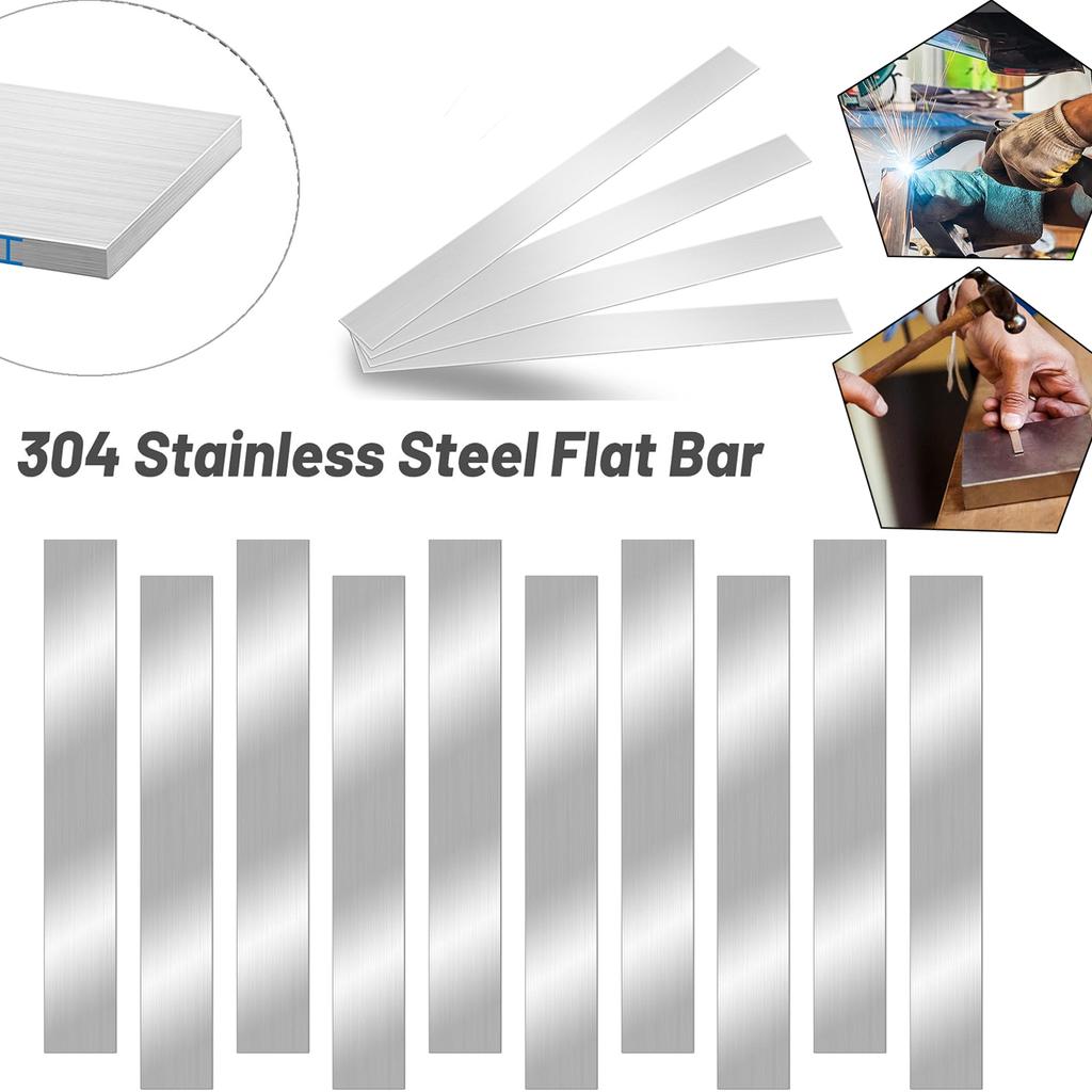 1 Peça Barra Chata de Aço Inoxidável 304, Tiras de Acabamento Versáteis Duráveis, Fácil de Moldar para DIY, Cozinha, Reparos Domésticos