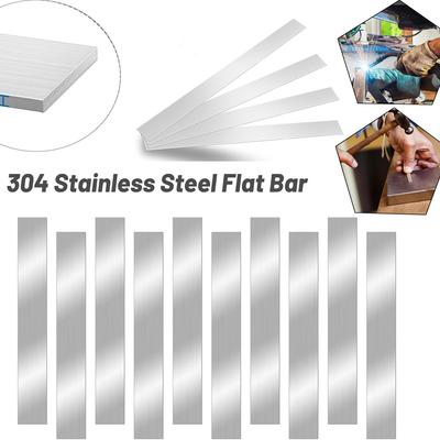 1 Pieza Barra Plana de Acero Inoxidable 304, Tiras Decorativas Duraderas y Versátiles, Fáciles de Moldear para Bricolaje, Cocina, Reparaciones del Hogar