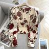 Hong Kong Style Shirt Women's Spring/summer Thin French Style Chic Retro Chic Shirt Top