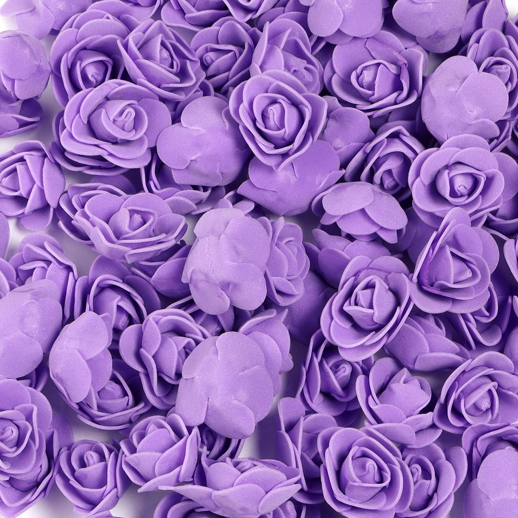 50pcs PE Foam Rose Head 3.5-4.5cm Artificial Flower For DIY Wedding Birthday Party Rose Bear Valentine's Day Gifts Garland Decor