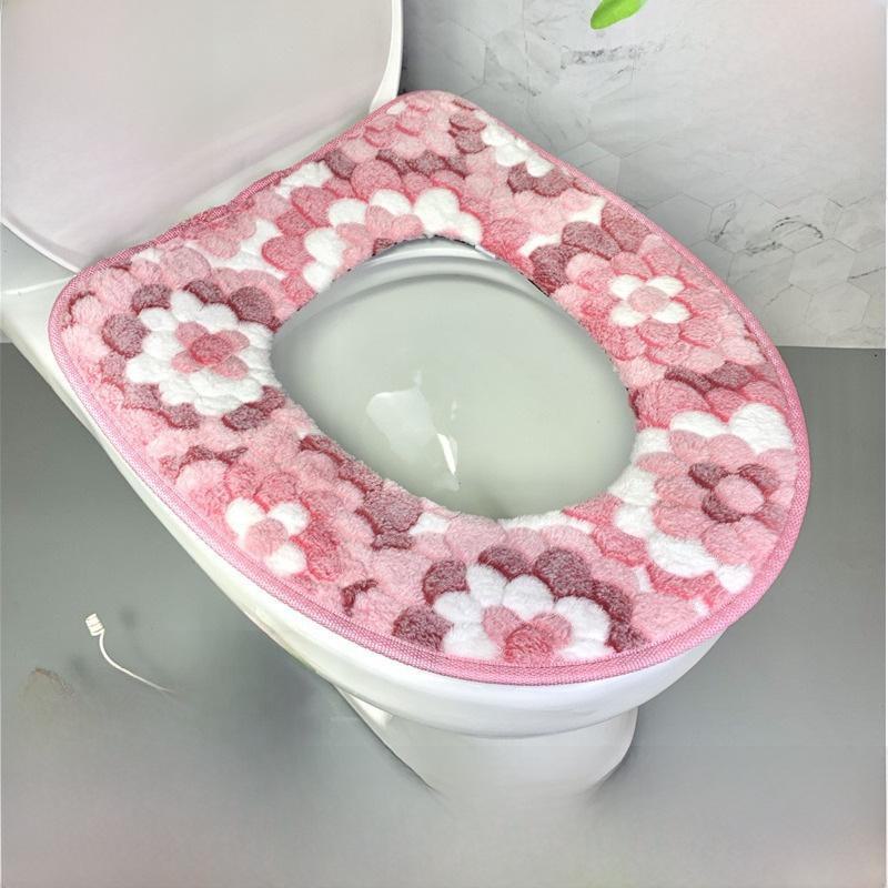 Plush Thickened Toilet Seat Cover - All-Season Comfort