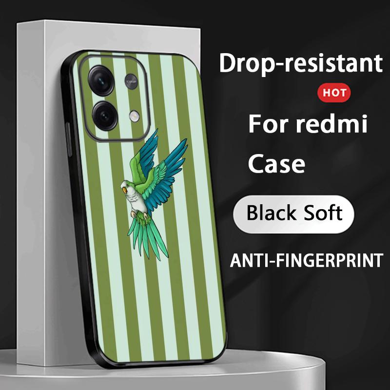 

Jungle animal Cute striped design Phone Case For Redmi Note 14 13 12 11 Pro Plus S 5G 14C A3 Soft Black Phone Cover Redmi Note 13 5G
