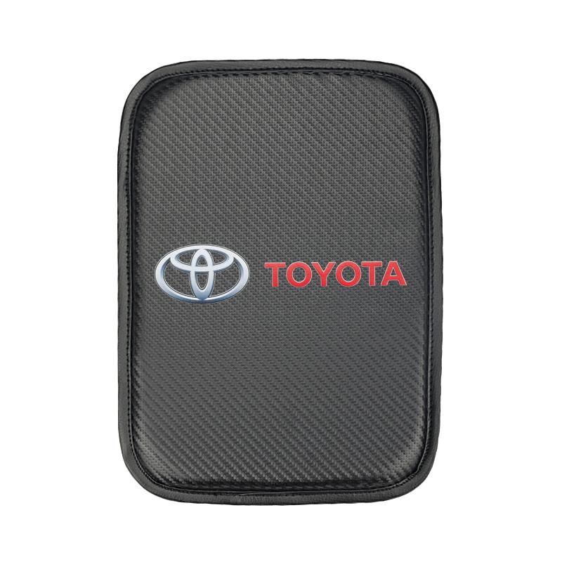 

Car sticker Auto Seat Armrests Car Armrest Pad Covers For Toyota Prius Camry RAV4 Yaris Accessories Storage Protection Cushion чорний