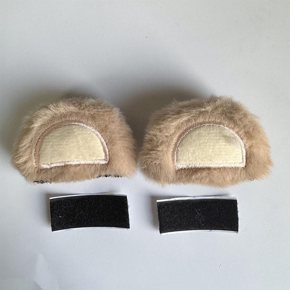 

2 шт., автомобильный мягкий плюшевый мотоциклетный шлем, украшение, уши маленького медведя для электрического велосипеда, мотокросса, полнолицевая наклейка на шлем для бездорожья without Strawberry кофейный