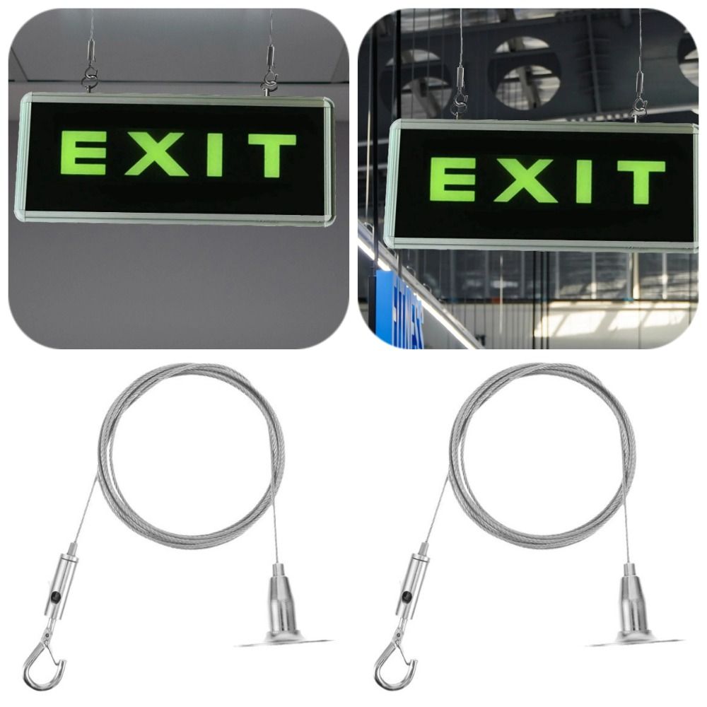 2Pcs Heavy Duty Picture Hanging Wire 1/2/3m Stainless Steel Cable Hanging Set  Photo Frame