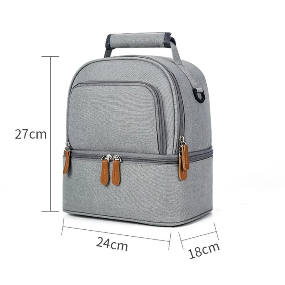 Hot Picnic School Food Lunch Bag, Large Capacity Portable Lunch Bag, Insulation Material, Fresh Cooler, Handbag With Lunch Bag