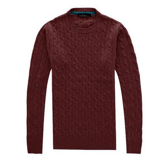 Pánský svetr Menjie Slim Fit s copánkovým vzorem, kulatým výstřihem, jednobarevný, s dlouhým rukávem, jarní/podzimní styl.