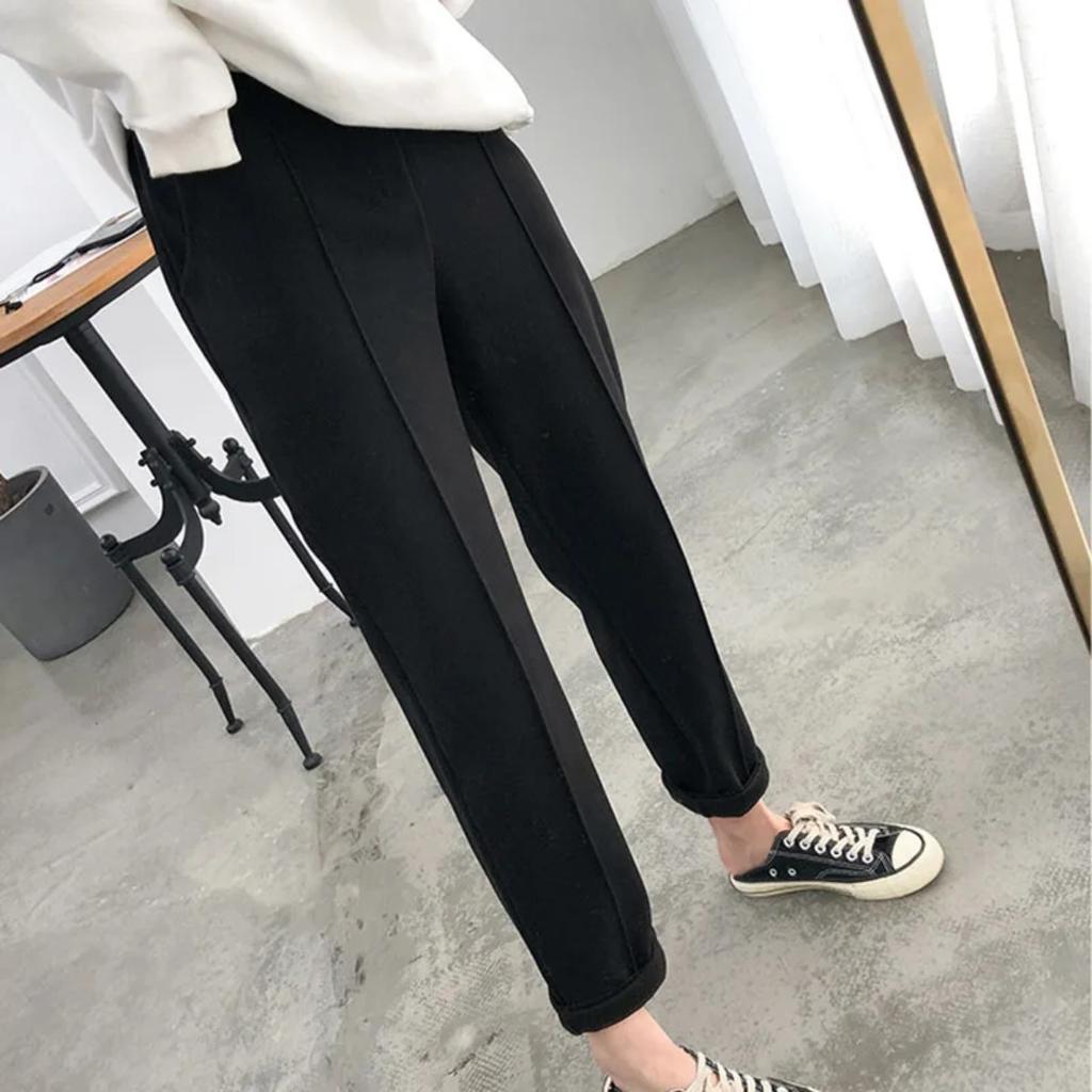 Thicken Women Pencil Pants Autumn Winter Trousers OL Style Female Work Suit Pant Loose Female Trousers Capris