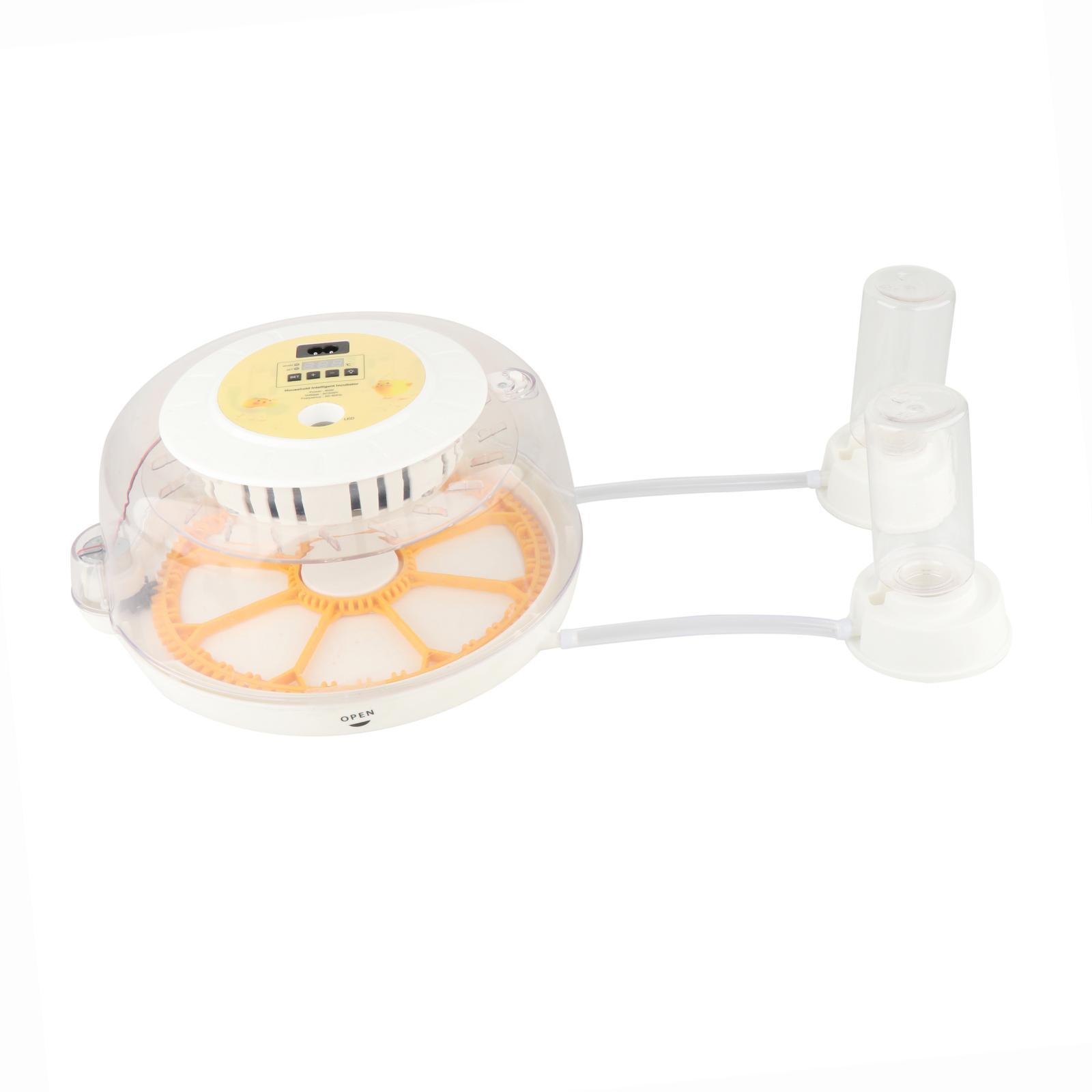Egg Incubator Adjustable Egg Tray Lightweight Detachable Clear Window Digital Incubator for Birds Chicken Pigeon Turkey Goose