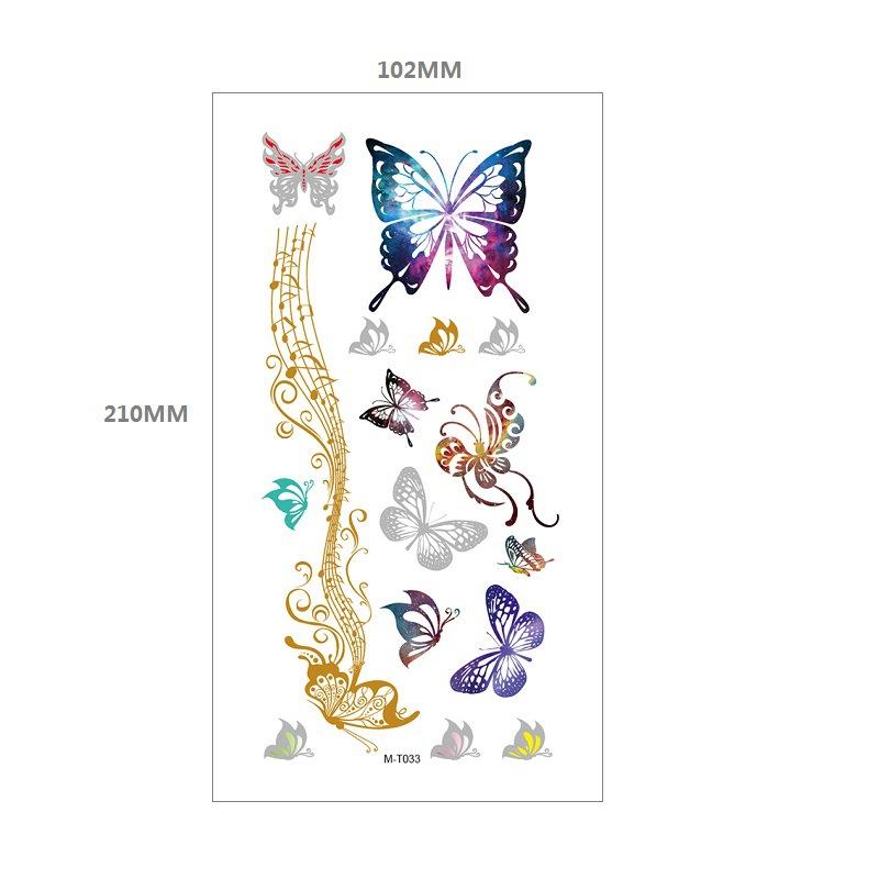 Bronzing Tattoo Sticker Water Transfer Mt Metal Waterproof Tattoo Sticker Party Party Amazon Wind Tattoo