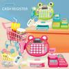 Children Play At Home Toy Electric Simulation Supermarket Cash Register Cartoon Frog Animal Shopping Cart Computer Baby Gift