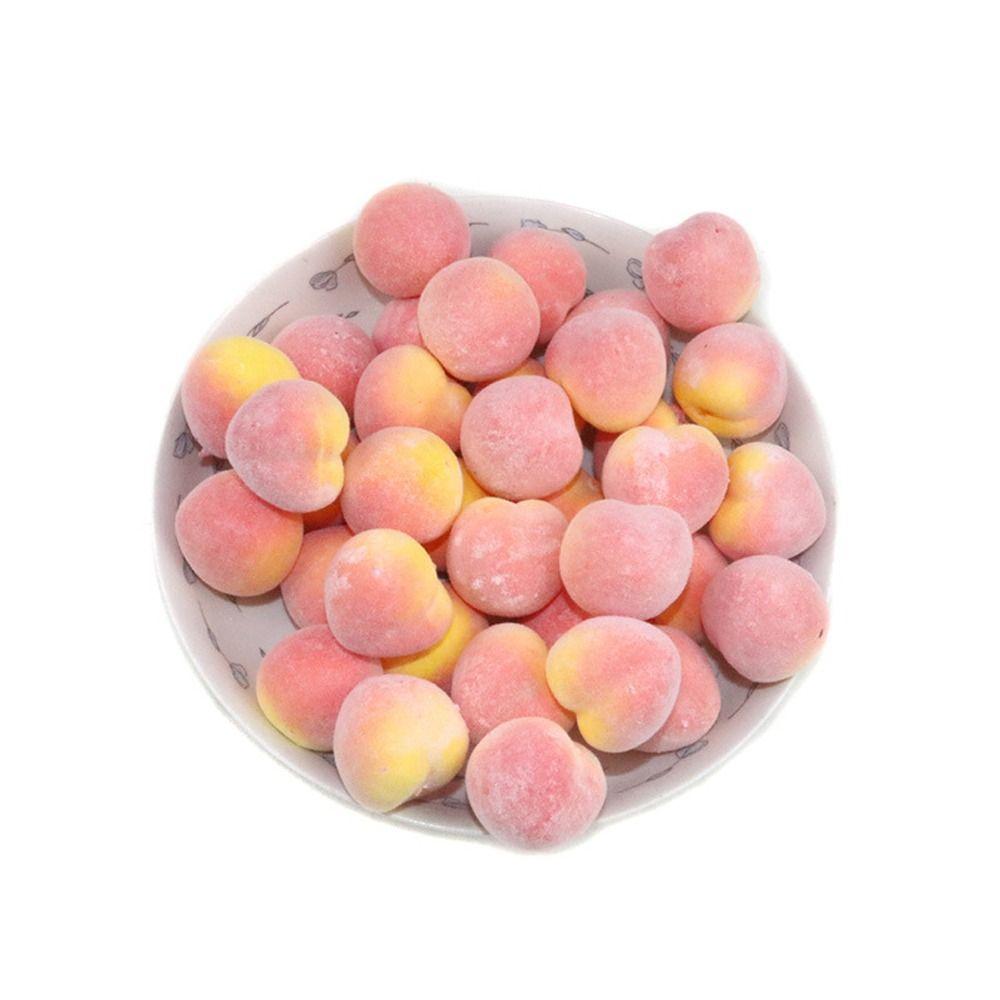 20pcs Cartoon Honey Peach Model Handmade Artificial Peach Fruit Material Household Decoration