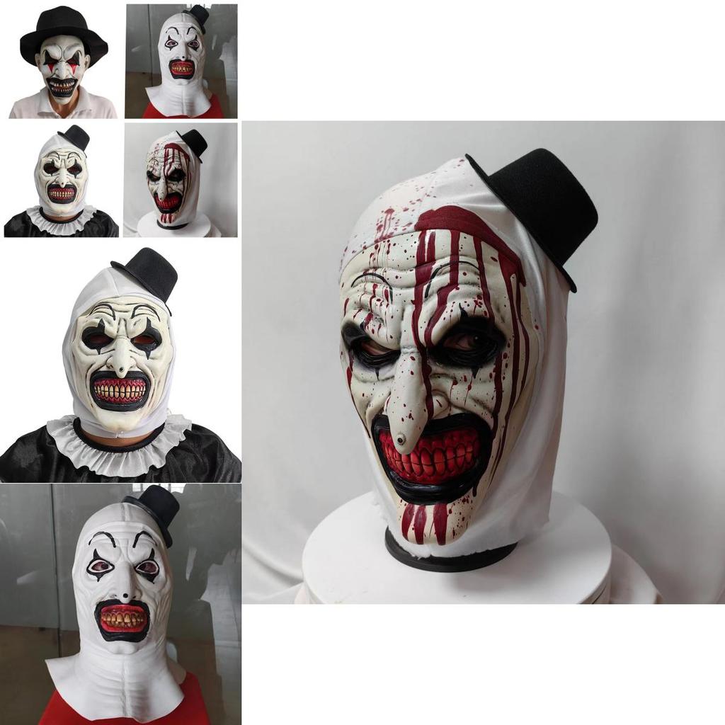 Enge clown latex masker Halloween feestkostuum accessoire voor cosplay en thema-evenementen