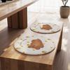 Polyester Ice Silk Seat Cushion Round Shape Dining Chair Cushion New Chair Sitting Pad  Summer Use