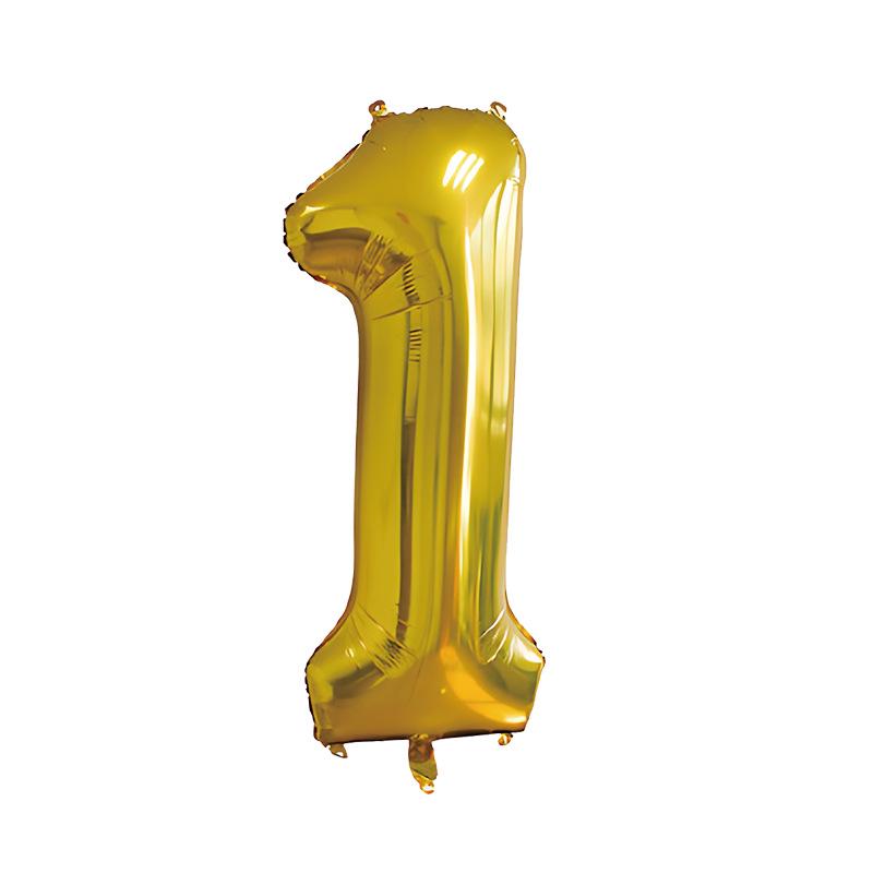 32-Inch Body Shaping Numeric Balloons - Gold & Silver, Floating Birthday & Celebration Decor