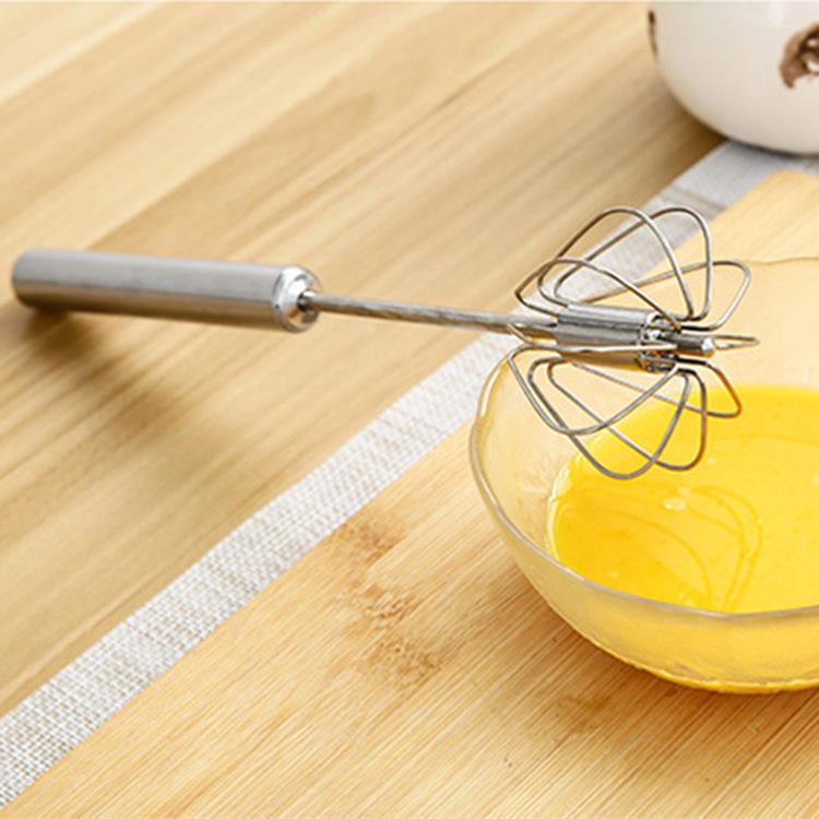Stainless Steel Semi-automatic Egg Beater Egg Cream Semi-automatic Whisk Stick Household Press Rotary Egg Beater