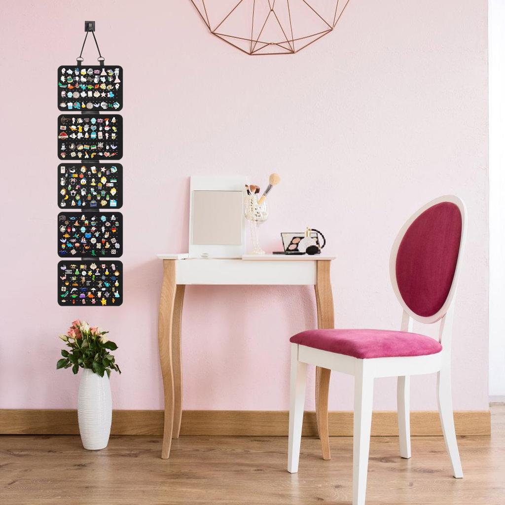 Vielseitiger Schmuckhalter aus Filz Ohrring- und Kettenaufbewahrungstasche für Zuhause und Reise Mehrschichtiger Accessoire-Organizer