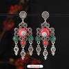 Mongolian minority stud earrings retro women's long tassel Tibetan silver earrings Tibetan exotic Chinese earrings