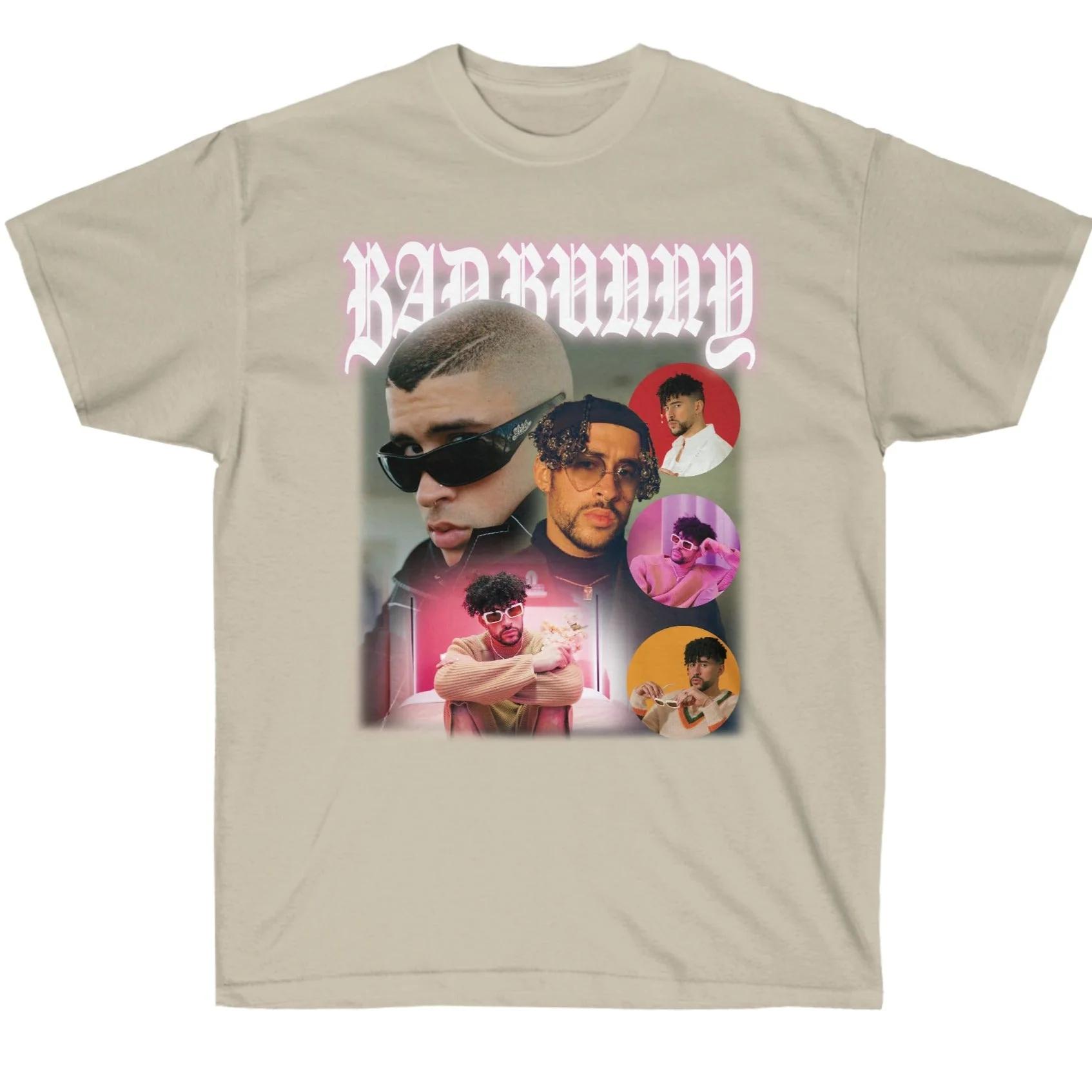 

Bad Bunny 2026 New bestseller Unisexs 100Cotton Y2k Album Graphic Printed hiphop style shirt Women Summer hawaiian luxury Tshirt 4XL