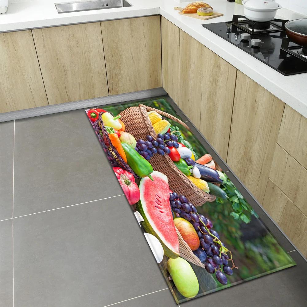 Bedroom Children Living Room Decoration Corridor Bathroom Non-slip Rug Fruit Pattern Kitchen  Home Door Mat
