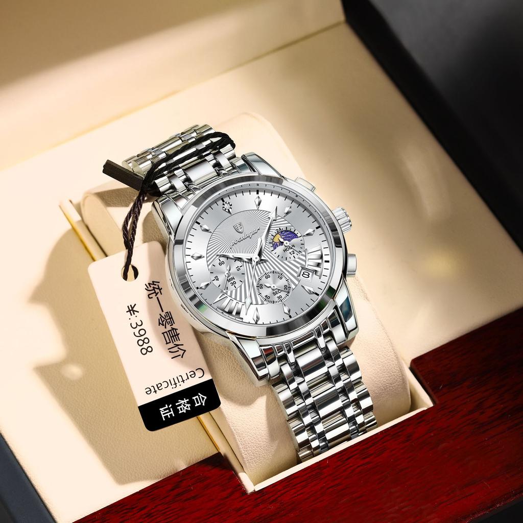 Waterproof Men'S Watch Multifunctional Luminous Quartz Watch