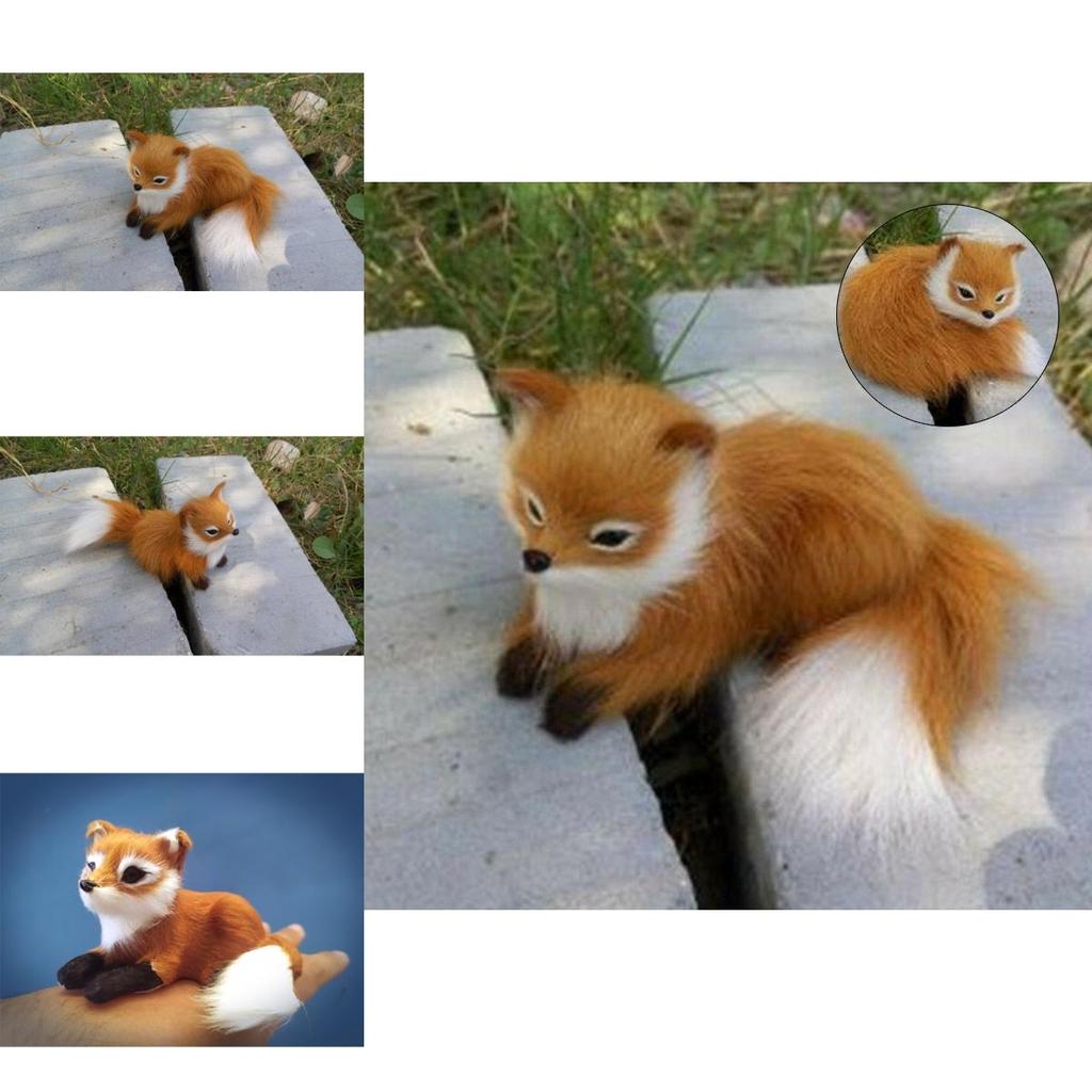 Simulated Animal Fox Plush Toy Realistic And Cute Children's Christmas Gift