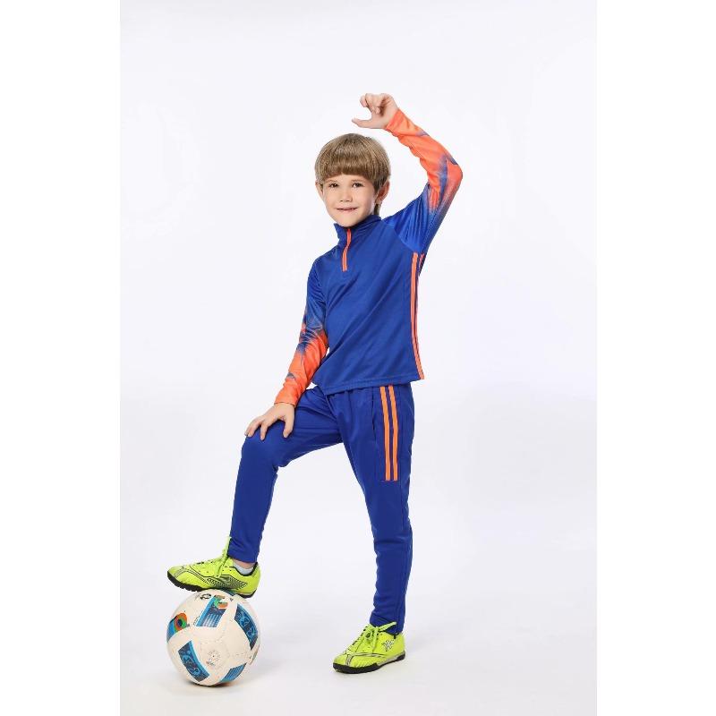 Football Jersey Children'S Quick-Drying Suit Football Jersey Sports Suit Autumn And Winter Long-Sleeved Training Jersey Girls' Primary School Students