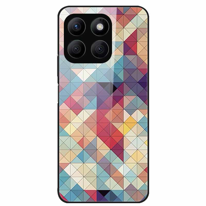 For Honor X8C Case Tempered Glass Hard PC Back Shell for Honor X8C 4G Phone Cases Bumper Covers for HonorX8C X 8C Fashion Shells