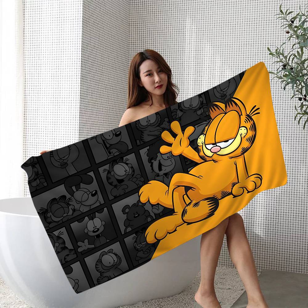 Cute Anime G-Garfields Cat Big Microfiber Beach Towels Quick Dry Towel Sand Beach Towels Pool Towel For Travel Swim Pool Yoga