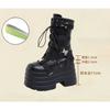 Fashion 13.5CM,17CM Women Punk Boots Autumn Platform Outdoor Leather Sneakers Chunky Motorcycle Boots Nightclub Party Cosplay Shoes