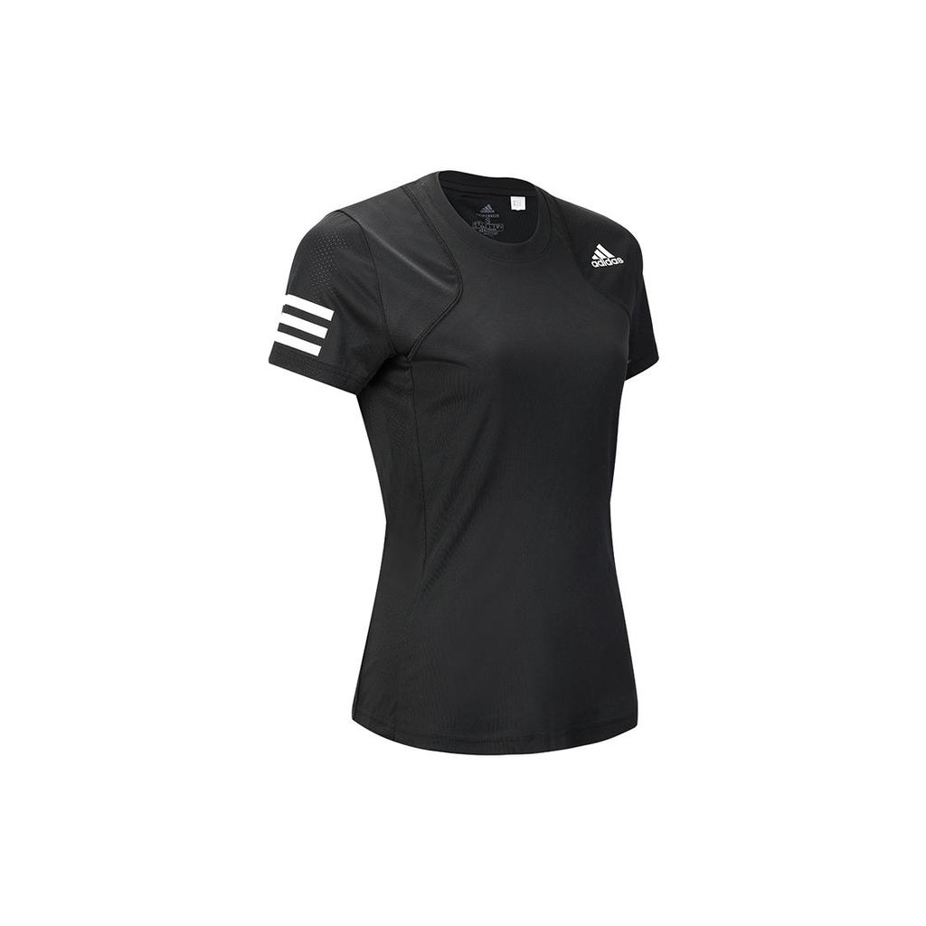 Adidas Sport Training Quick-Dry Breathable Round Neck Short Sleeve T-Shirt Women Tops Black GL5530