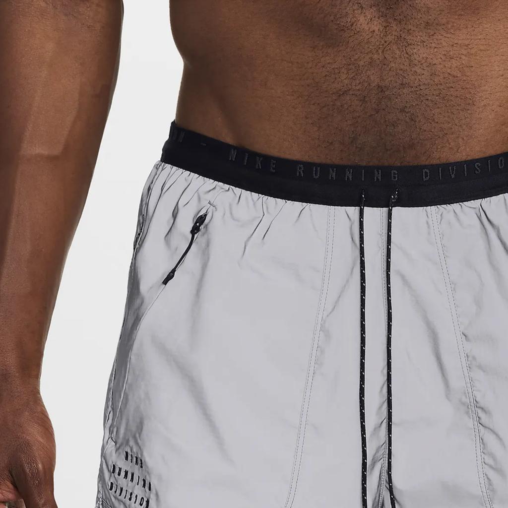 Nike Dri-FIT ADV FW24 Running Division Reflective Two-In-One Sports Shorts Men Shorts Silver Black FZ1123-035