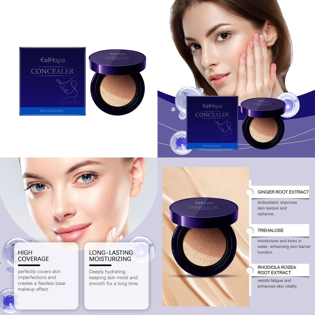 Eelhope Hydrating Concealer Foundation Cushion Cream For Brightening And Lightweight Makeup