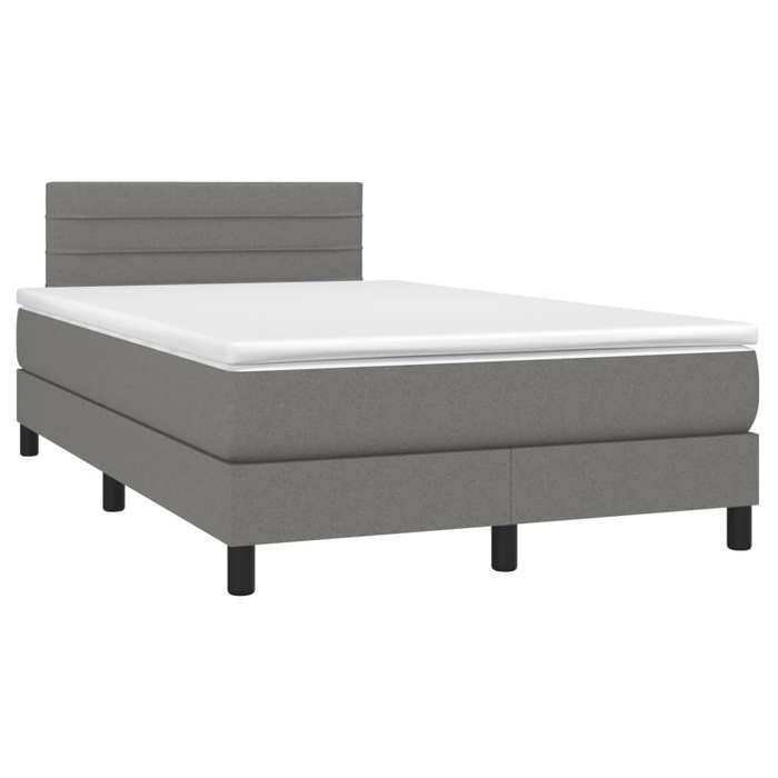 VidaXL Sommier à Lattes de Lit avec Matelas et LED, Lit Rembourré, Lit Double, Lit Adulte de Chambre à Coucher Intérieur, 3133222