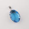 Tanzanite Gemstone Silver Pendant 1.75" , 925 Sterling Silver Jewelry, Partywear Pendant For Her, Anniversary Gift For Wife PP-63-10