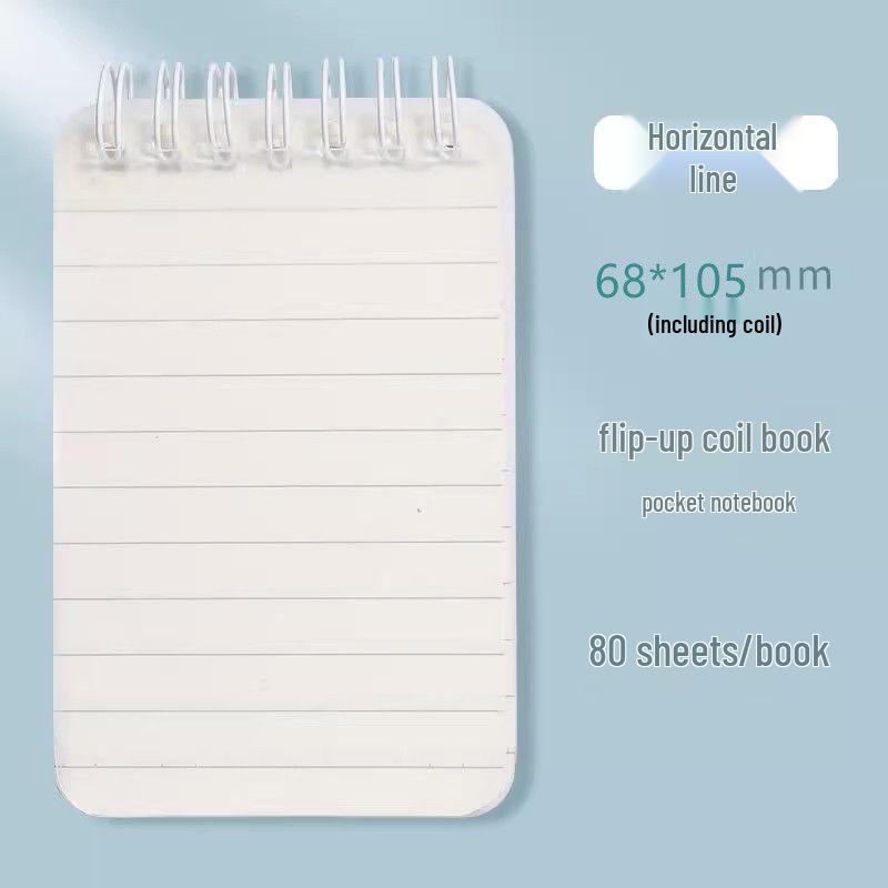 A7 Mini Pocket-Sized Notebook with Horizontal Lines