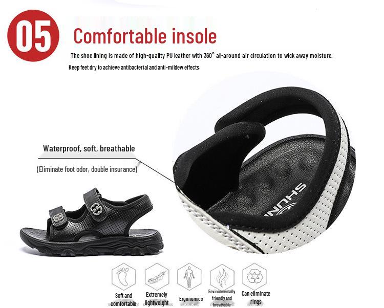 Toddler & Preschool Girls' Thick-Soled Beach & Sports Velcro Sandals – New Summer Style