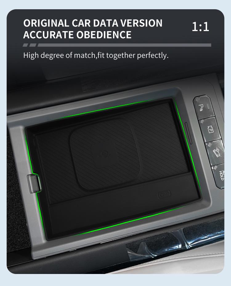 Kompatibel med 24-25 Kia EV9 Trådlös Laddning Halkfri Dammtät Silikon Bilmatta