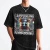 Cappuccino Assassino Coffee Italian Brainrot Meme T Shirt Washed Cotton TShirt  Retro for Men Women Streetwear Summer Tees