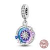 Nuovi Charm Solari in Rame Girasole Sistema Solare Perline Adatti per Braccialetti da 3 mm Originali Gioielli Fai da Te Raffinati Regalo di Compleanno