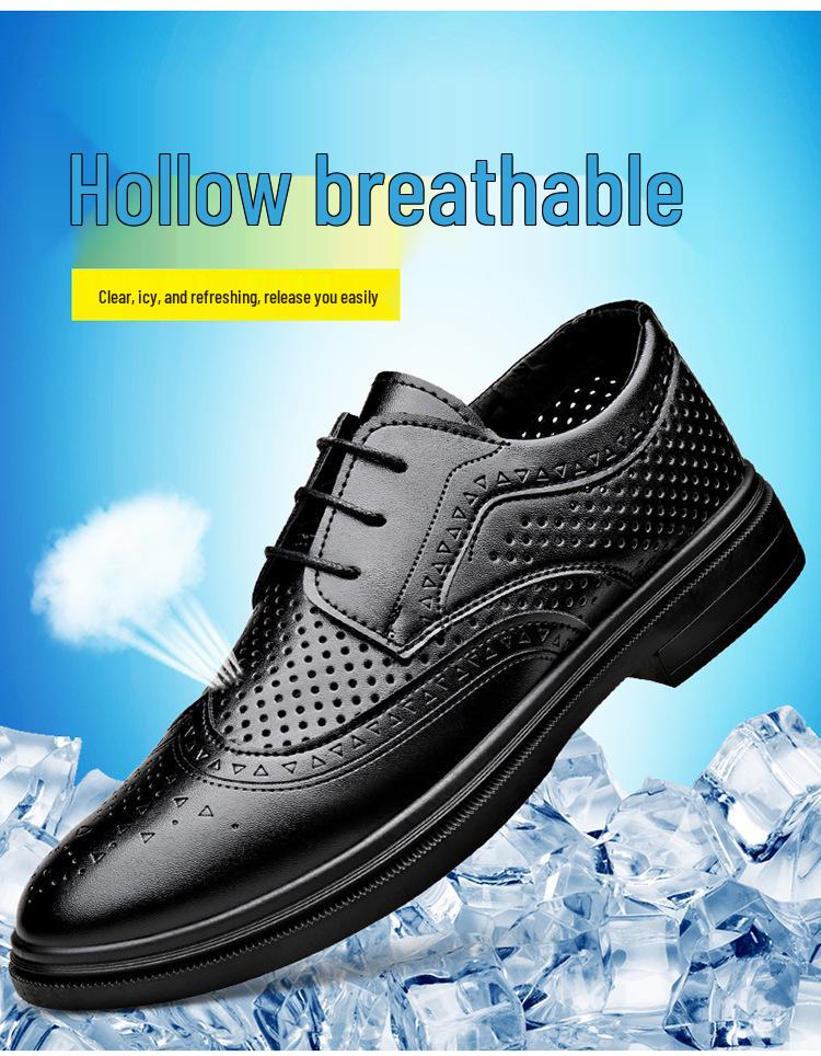 Men's Genuine Leather Lace-Up Casual Sandals