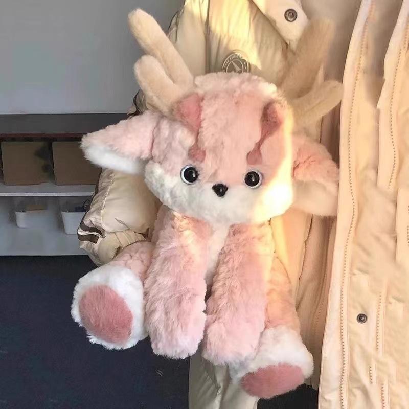 Kleine rosa Drachenpuppe Kissen Gute Nacht Drache Pipi Drachenpuppe Plüschtier Jahr des Drachen Maskottchen Marktstand Spielzeug