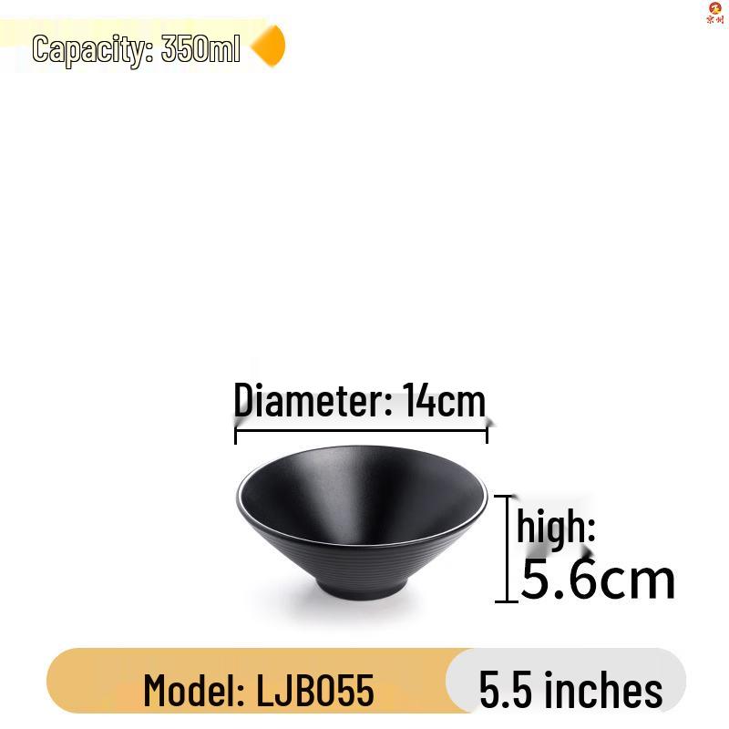 Jingzhou Commercial Melamine Black Noodle Bowls