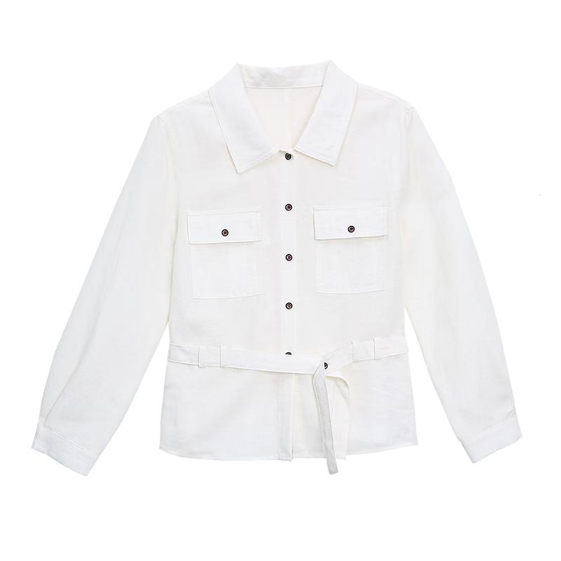 Betu Women s 2026 Spring Detachable Belt Shirt L